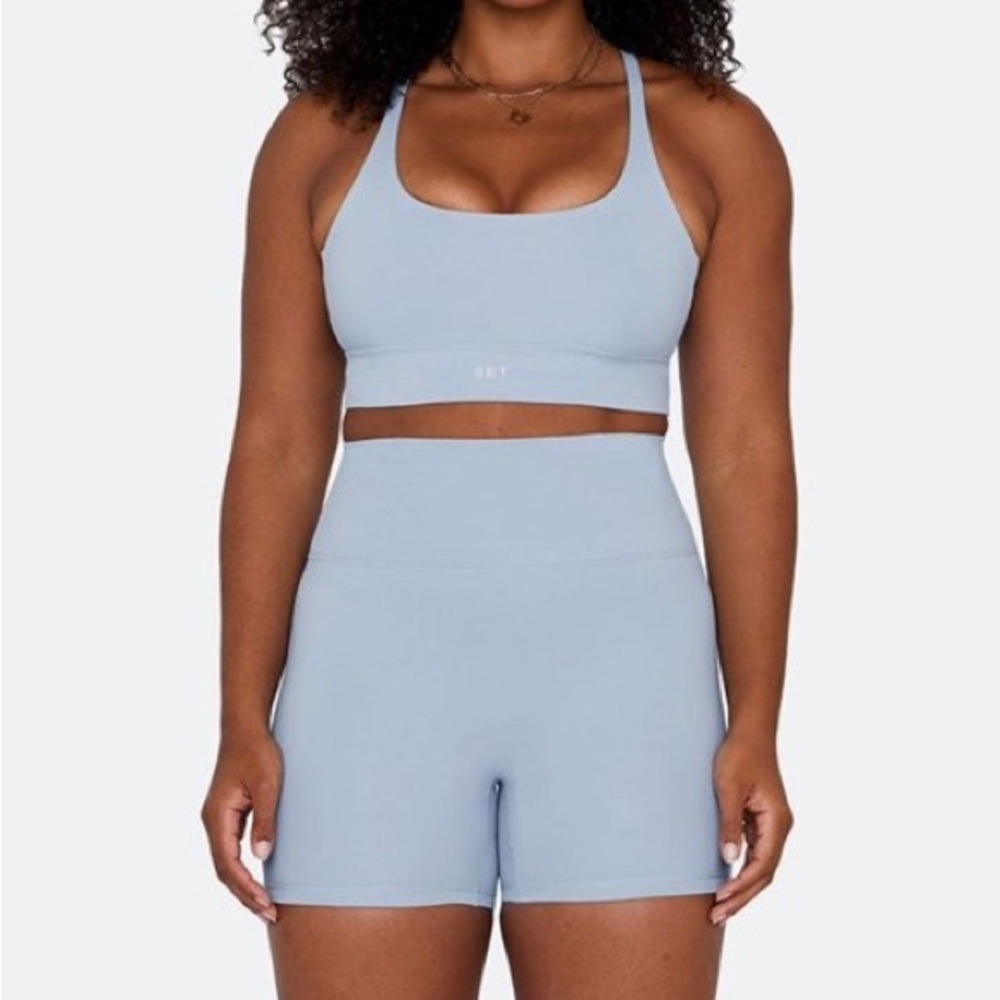 RARE SET Active Women's Luxform Bike Shorts - Frost | Size M | Active High Waist
